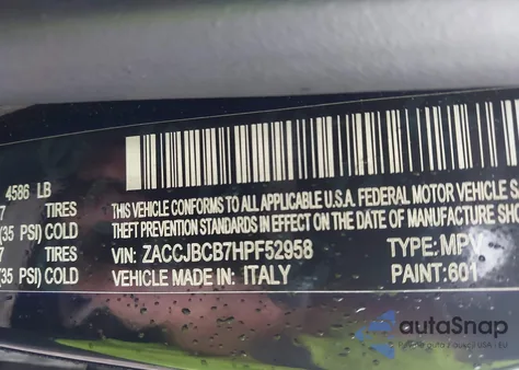 2017 Jeep Renegade Deserthawk 4X4 из США, поврежденный, VIN ZACCJBCB7HPF52958